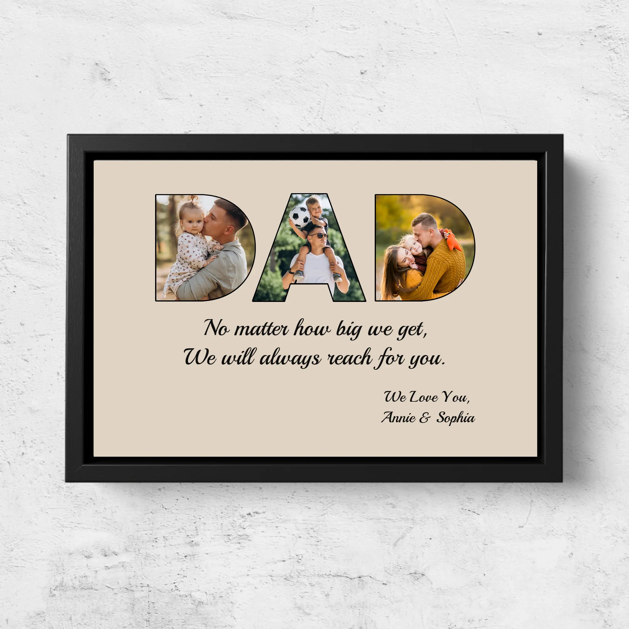 Personalized Canvas "DAD - I will always reach for you" - Image 5