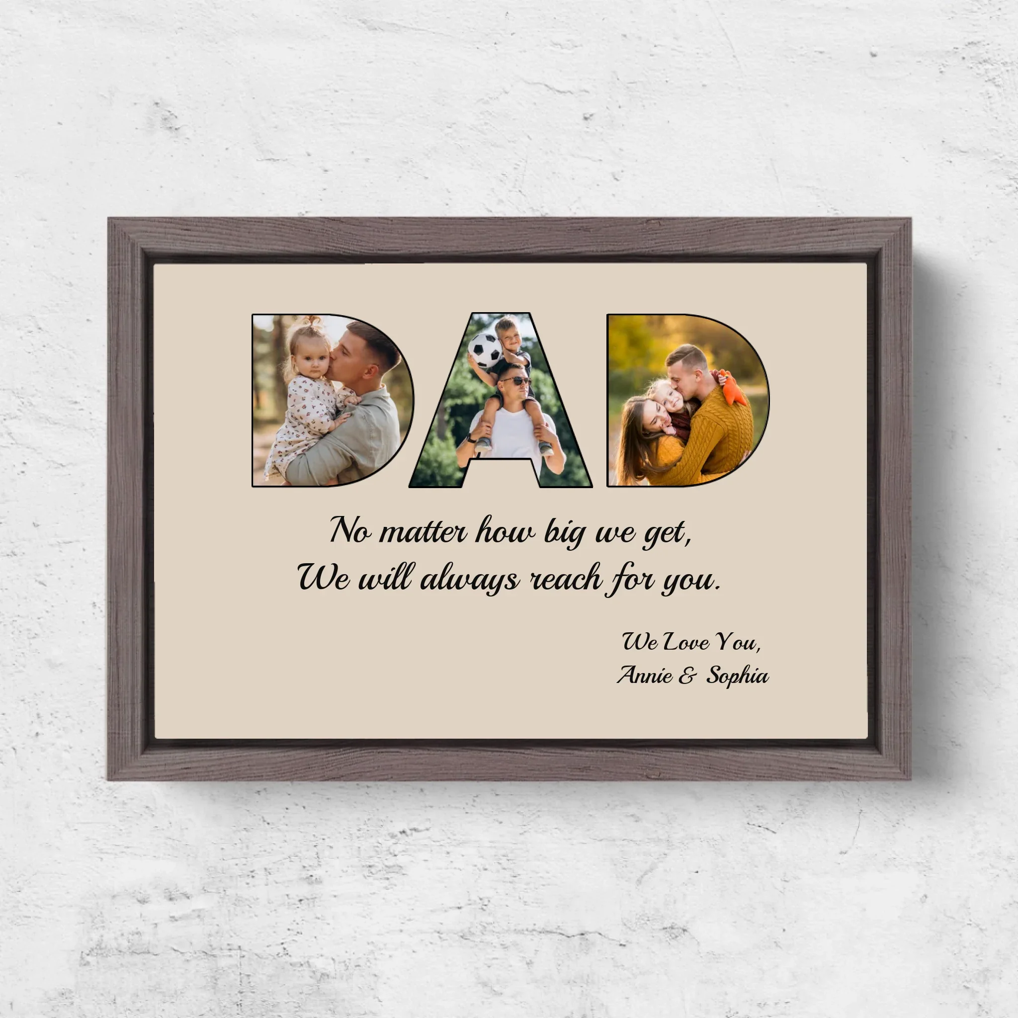 Personalized Canvas "DAD - I will always reach for you" - Image 6