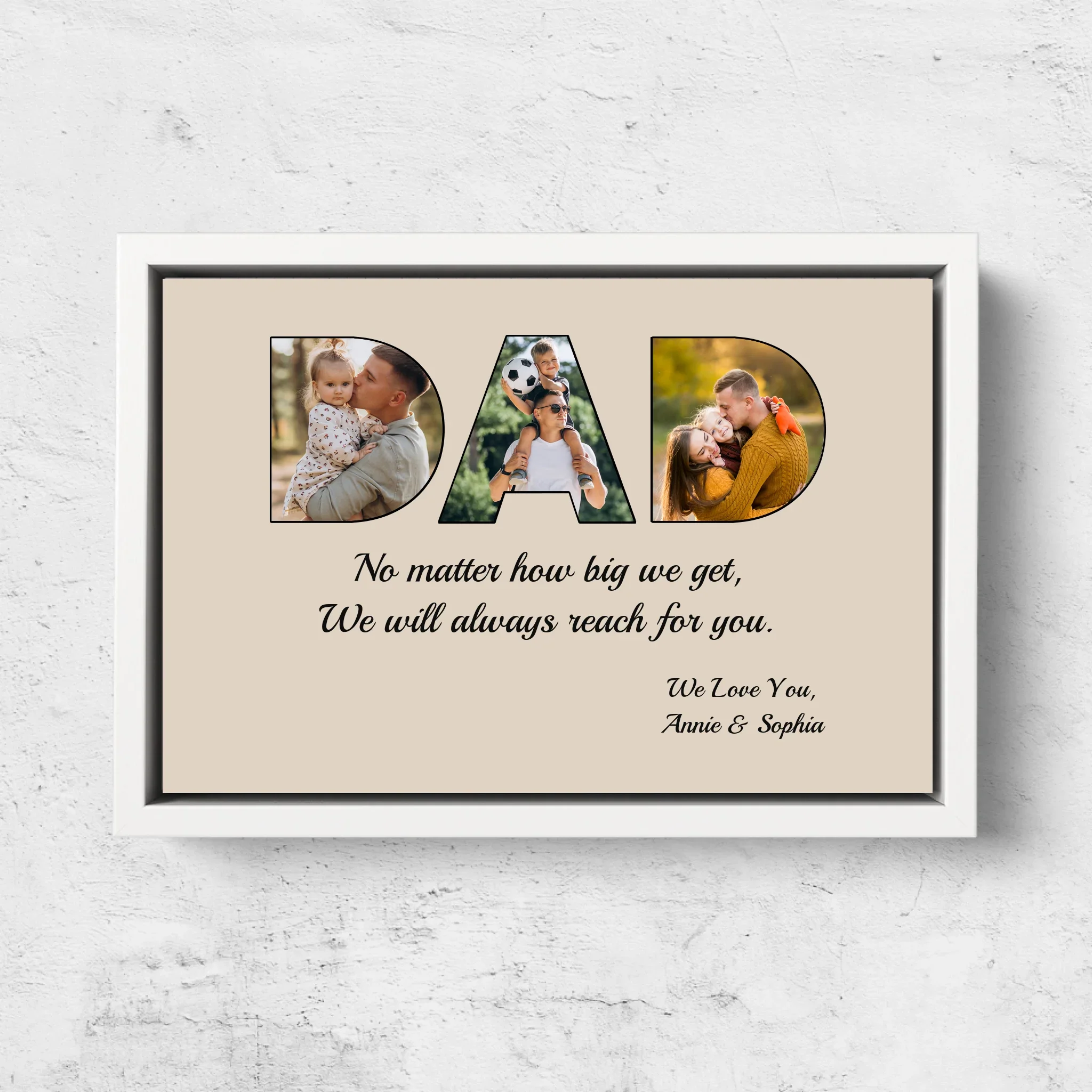 Personalized Canvas "DAD - I will always reach for you" - Image 7