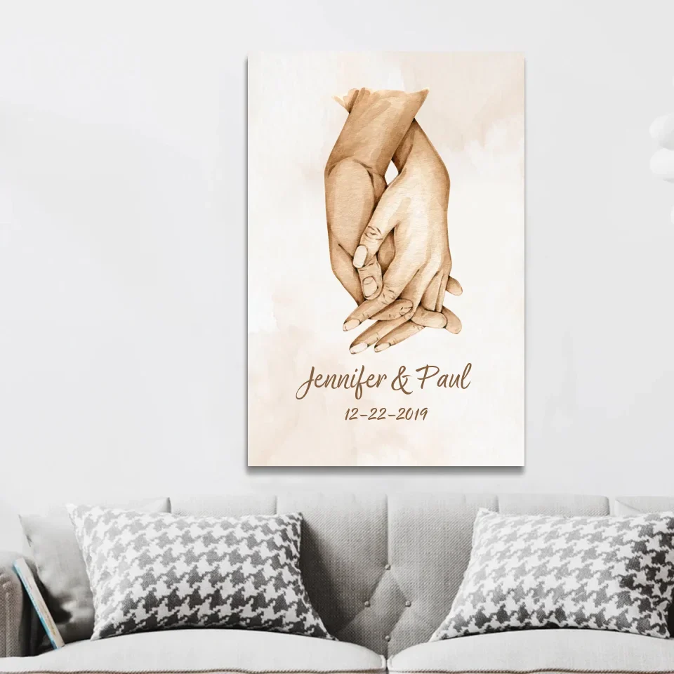Personalized Canvas "Hand in hand" - Image 3