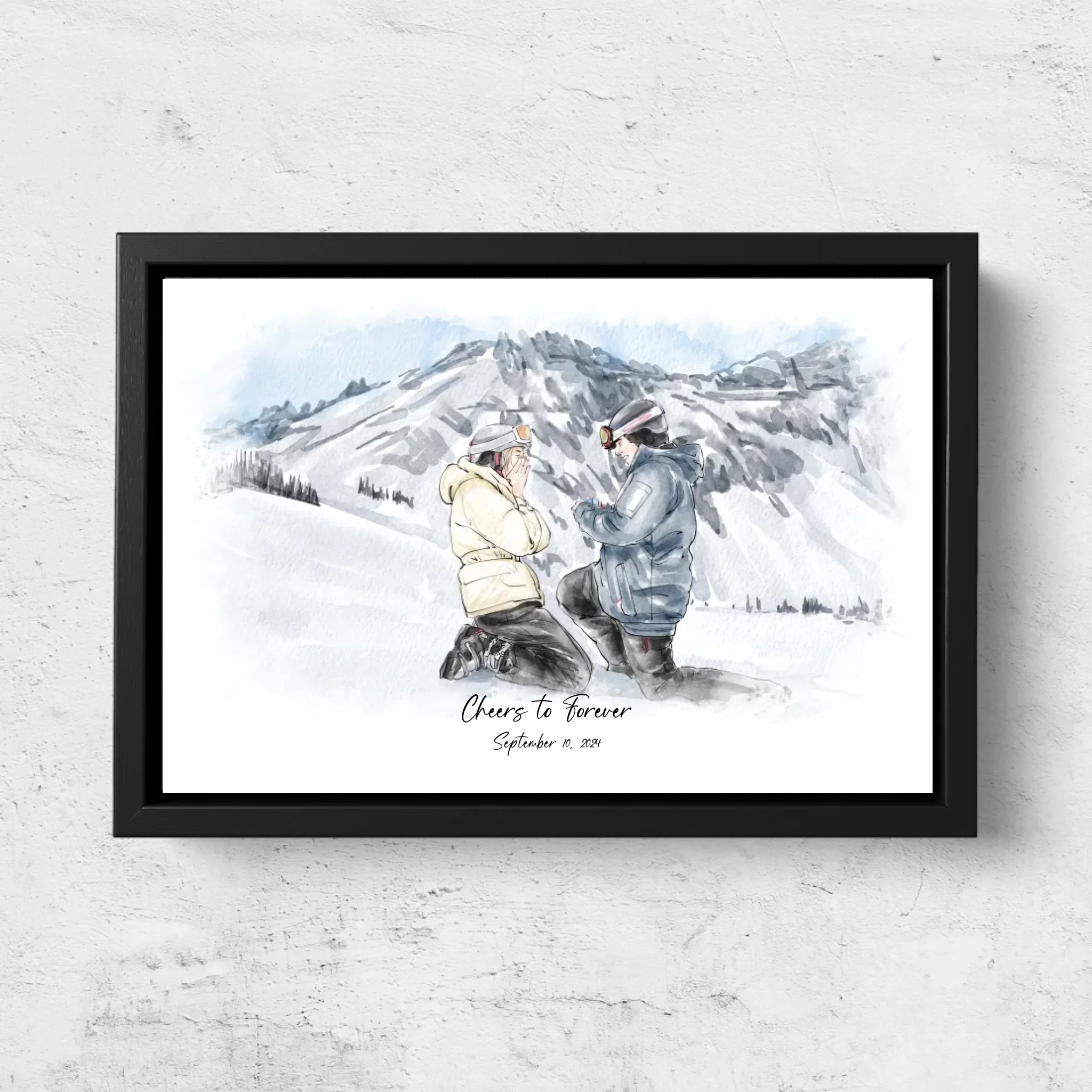 Personalized Canvas – Watercolor Portrait From Photo - Image 5