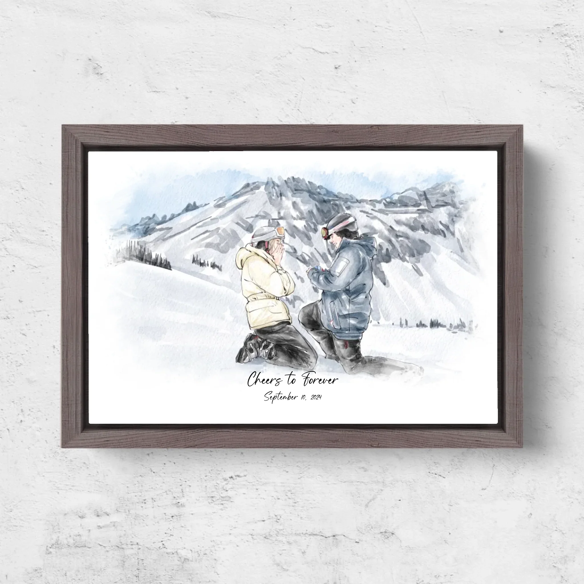 Personalized Canvas – Watercolor Portrait From Photo - Image 6