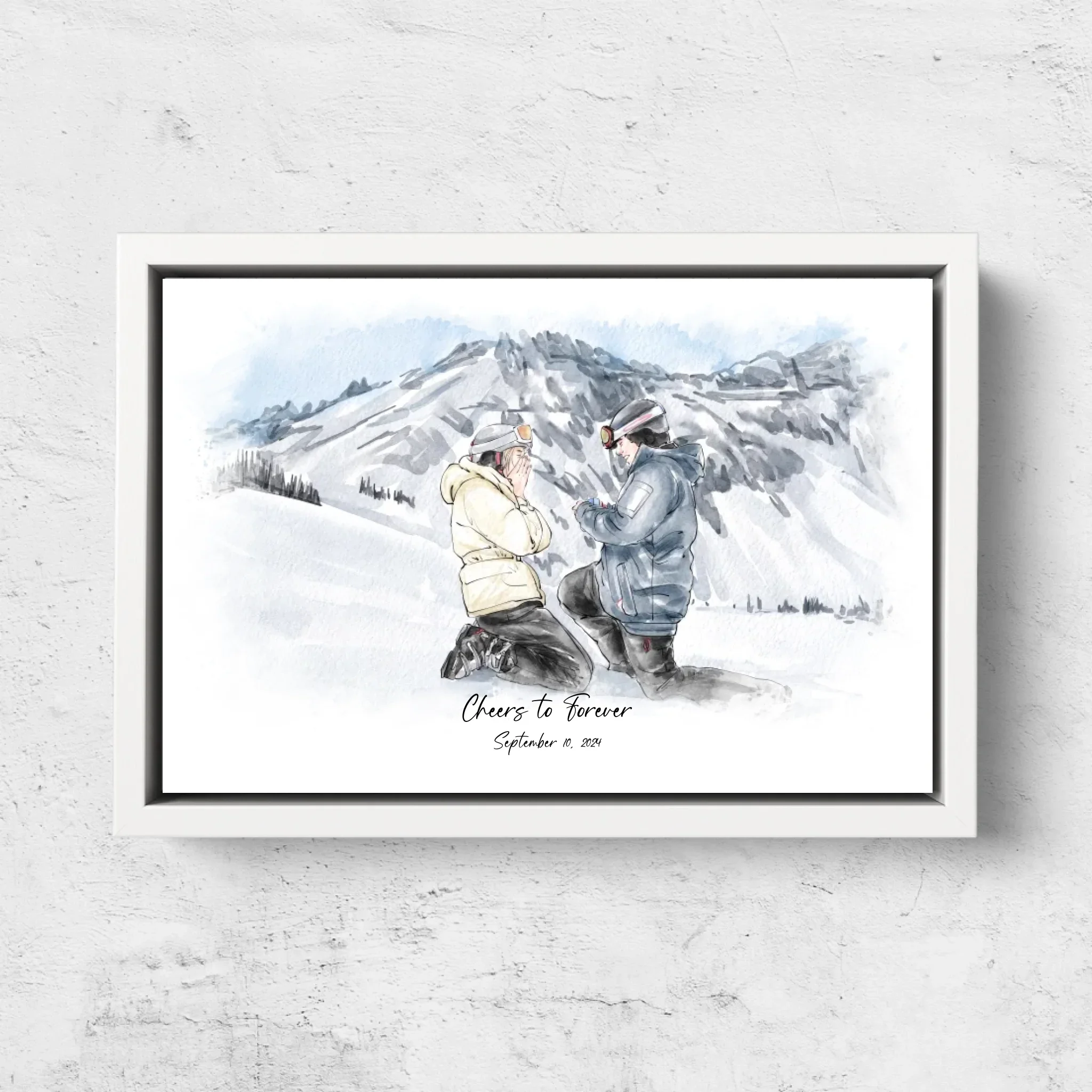 Personalized Canvas – Watercolor Portrait From Photo - Image 7