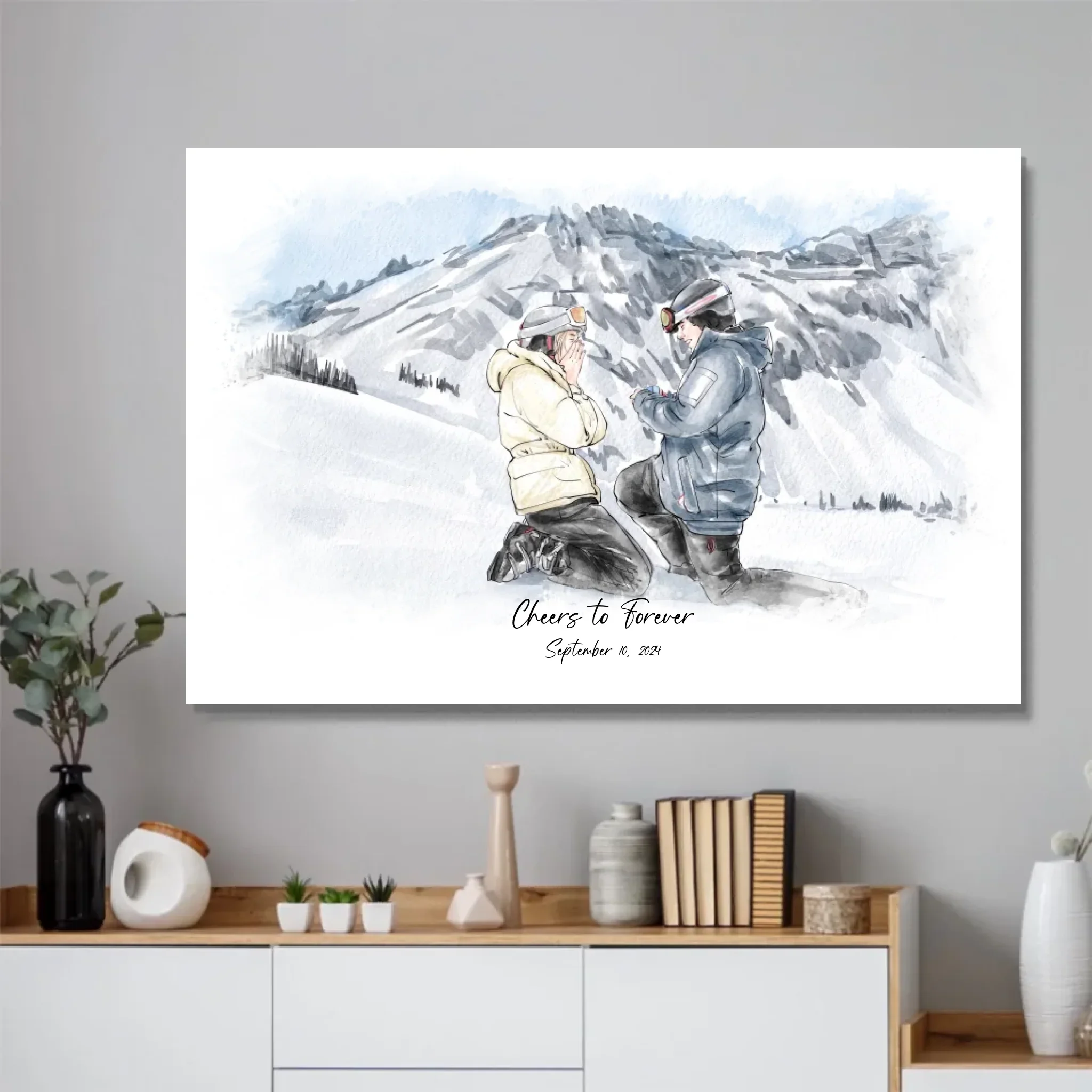 Personalized Poster – Watercolor Portrait From Photo - Image 2