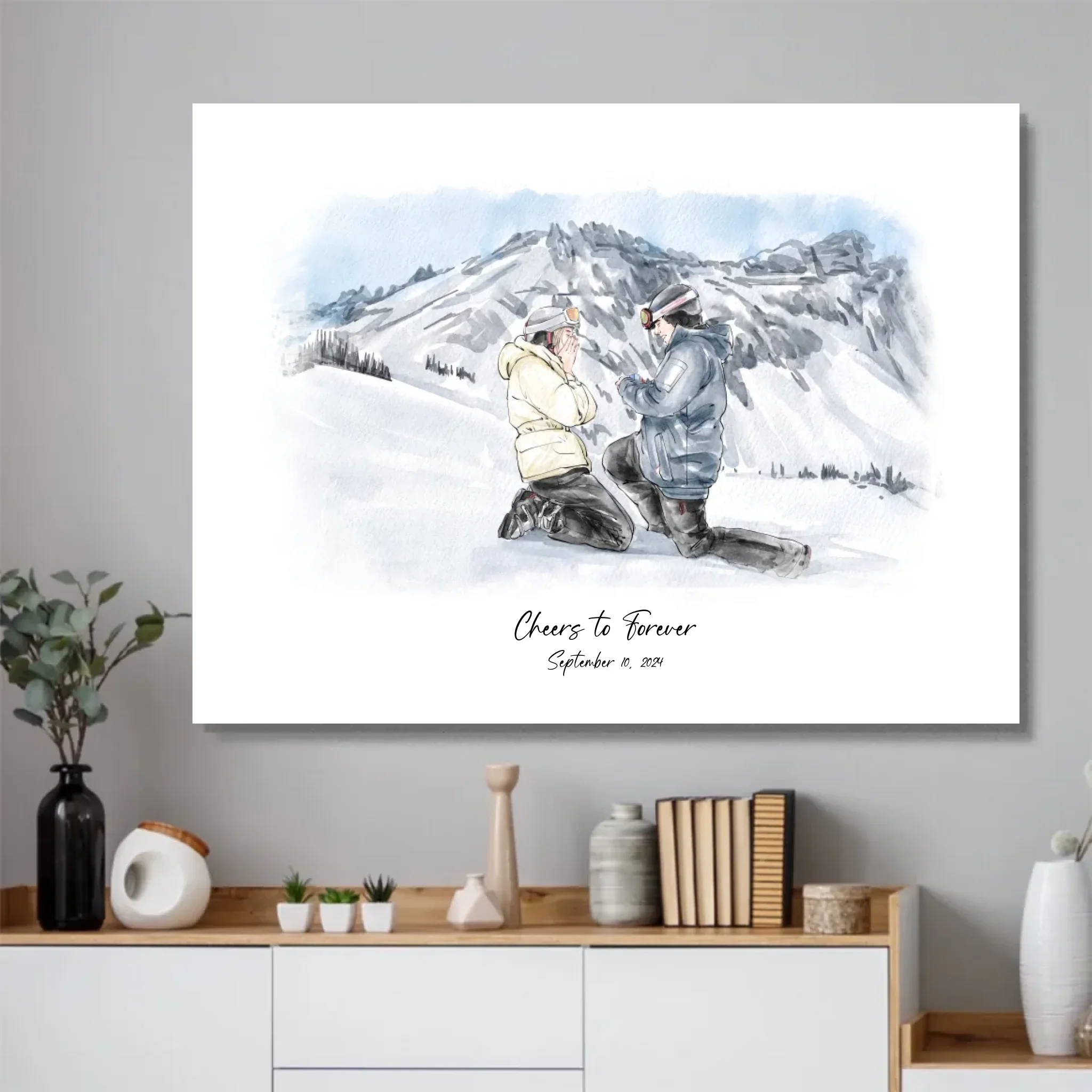 Personalized Poster – Watercolor Portrait From Photo - Image 4