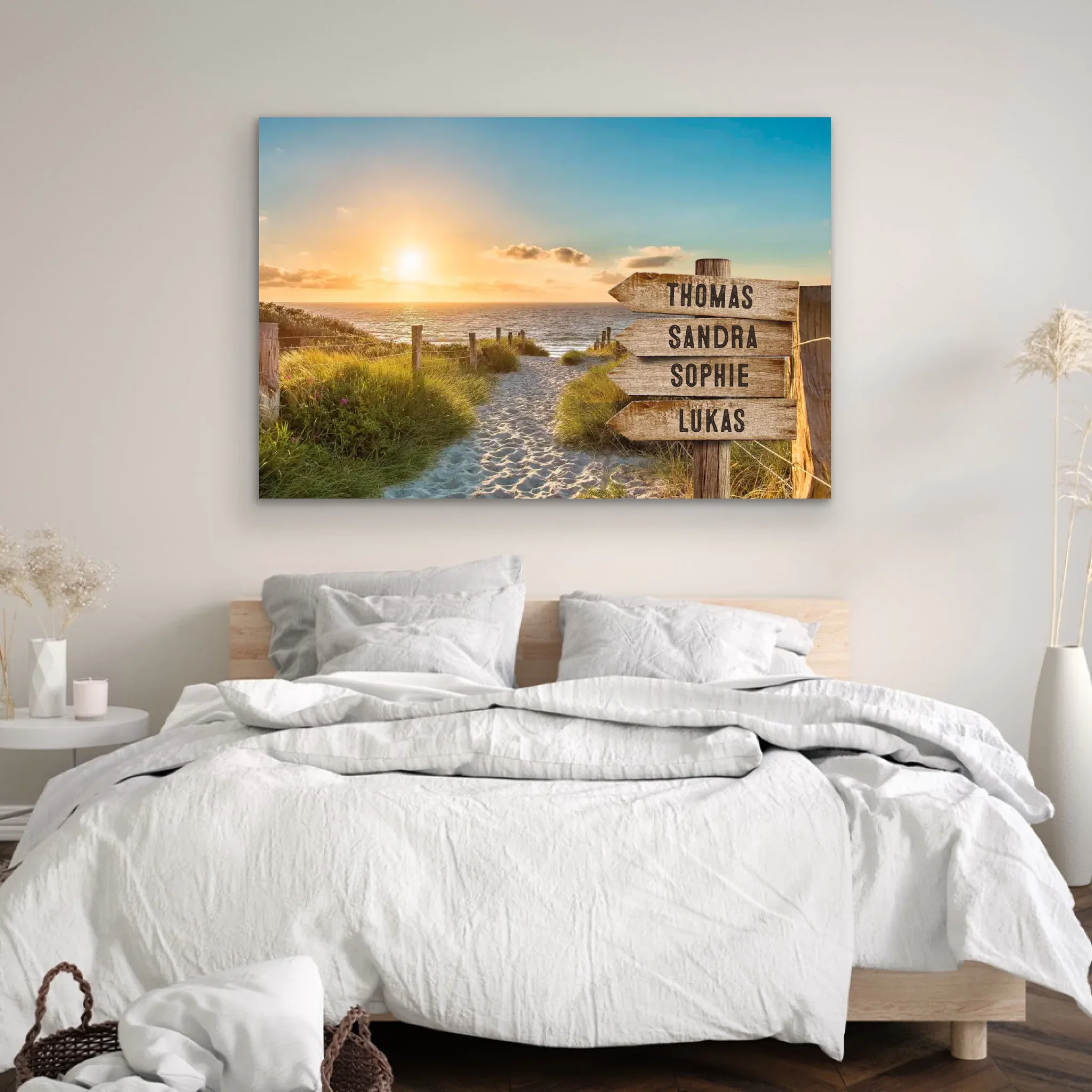 Personalized Canvas "Shared Signpost at the Beach“ - Image 3