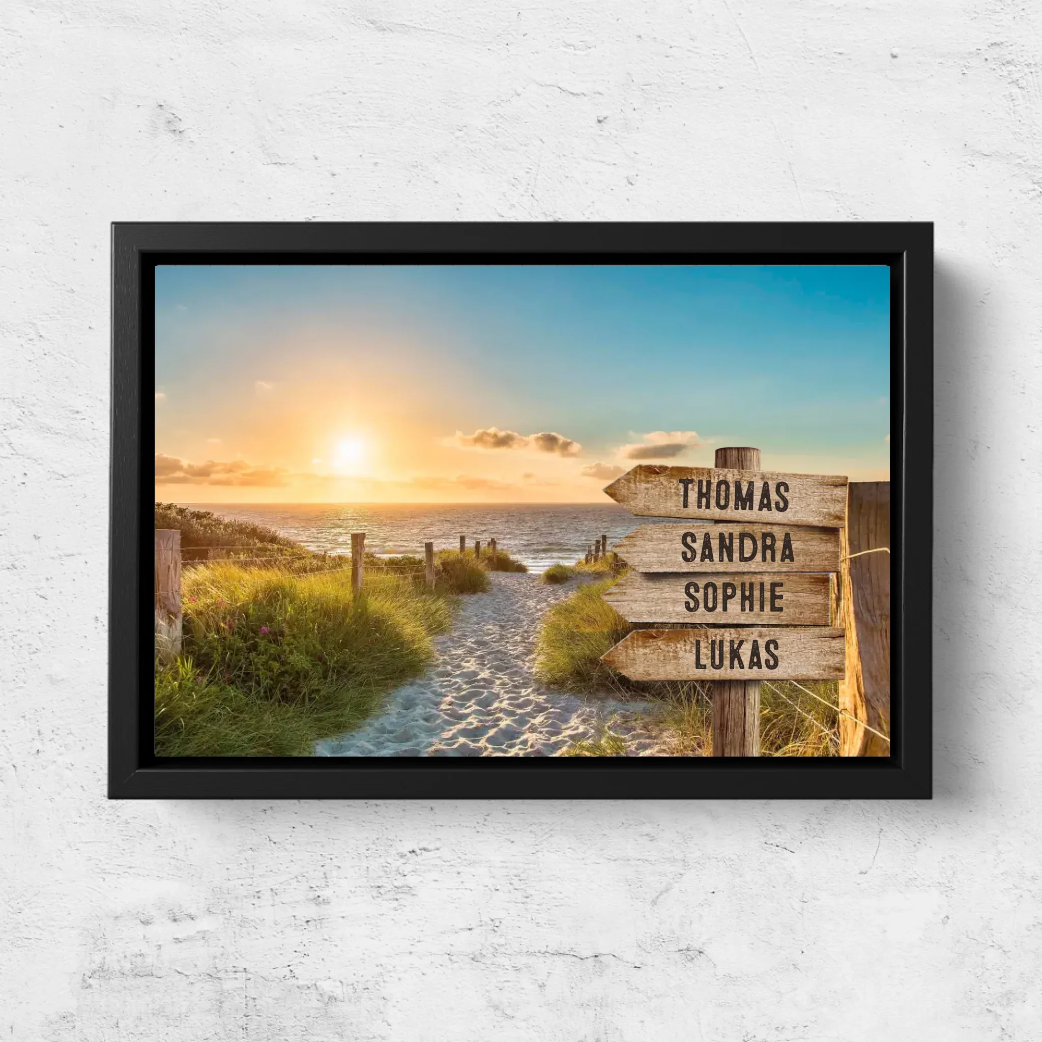 Personalized Canvas "Shared Signpost at the Beach“ - Image 5