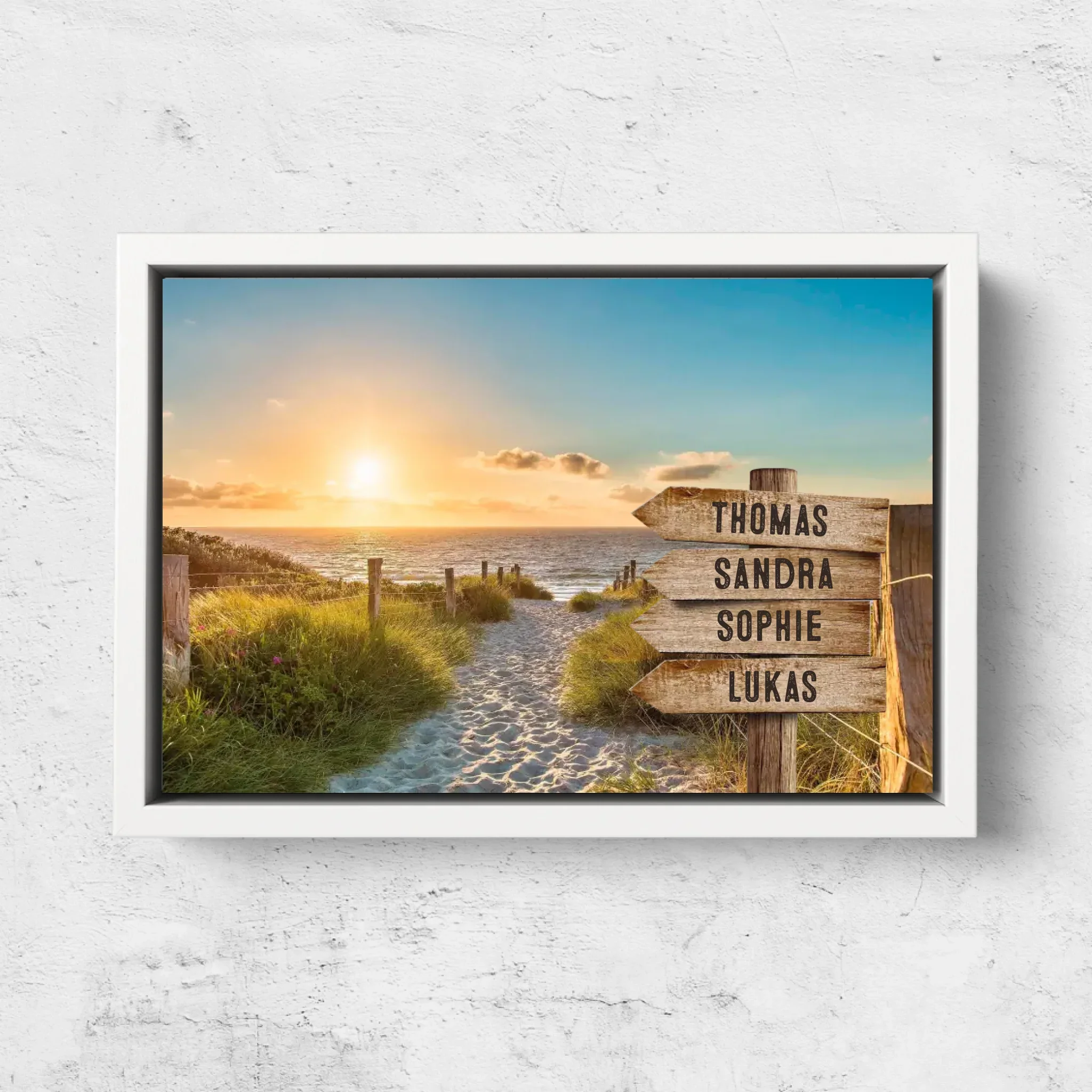 Personalized Canvas "Shared Signpost at the Beach“ - Image 7