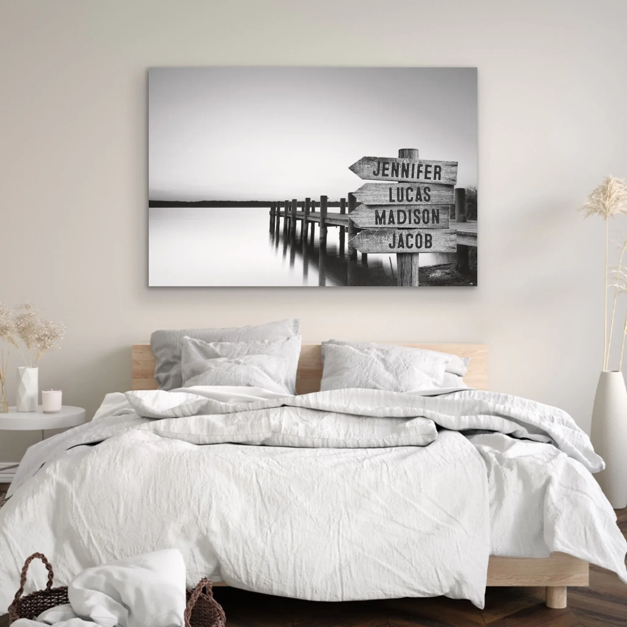 Personalized Canvas "Shared Signpost at the Lake“ - Image 3