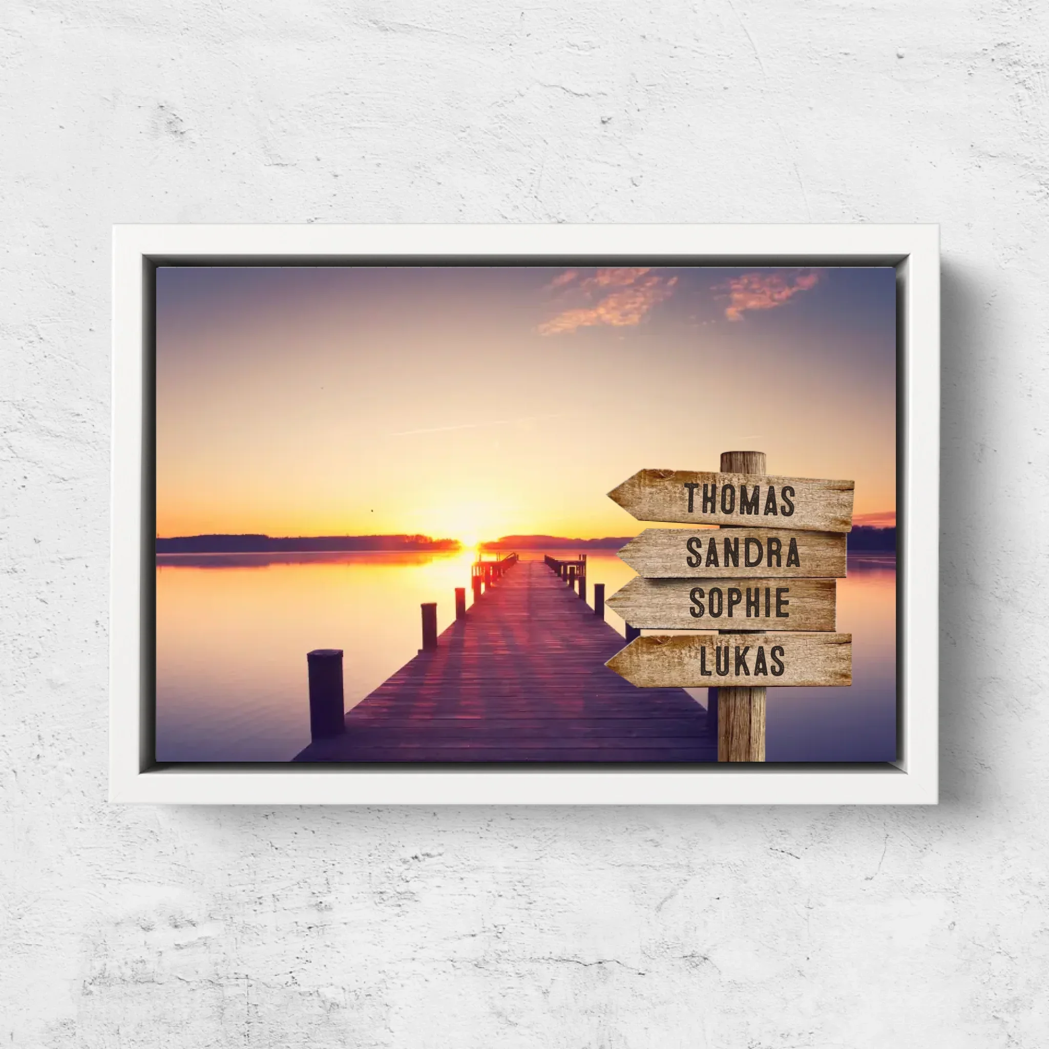Personalized Canvas "Shared Signpost at the Pier" - Image 7