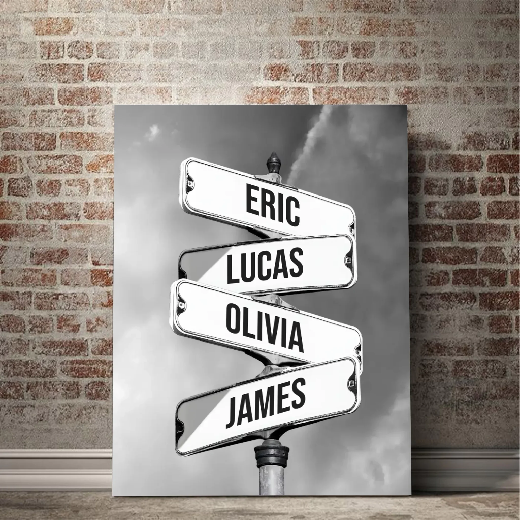 Personalized Canvas "Vintage street sign for families" - Image 4